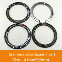 Stainless steel bezel insert measuring 41mmX32mm, flat bezel for Seiko PROSPEX Divers. Compatible SNR025J1 SNR029J1 SNR035J1 01