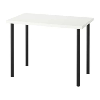 LINNMON/ADILS 桌子, 白色/黑色, 100x60 公分
