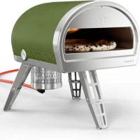 Roccbox Pizza Oven by Gozney | Portable Outdoor Oven | Gas Fired, Fire &amp; Stone Outdoor Pizza Oven - New Olive Green