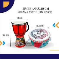Paket Jimbe Anak Alat Musik Rebana Hadroh Djimbe Ginjring mainan Banjari Edukasi Toys