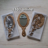 50pcs KACA OVAL EMAS KEMAS MIKA  Souvenir Pernikahan Ulang tahun murah unik lucu sovenir kaca rias