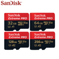SanDisk Memory Card Extreme PRO Micro SD Card 256GB 128GB 64GB U3 V30 TF Card A2 Flash TF Card 32GB A1 for Camera Drone Microsd