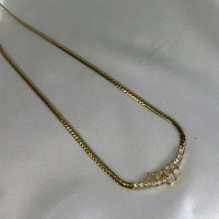 Pre-owned CD Vintage Rhinestone Necklace (CD3001002/UKSA)