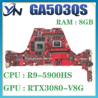 GA503QS Mainboard For ASUS ‎ROG Zephyrus G15 GA503QR GA503Q Laptop Motherboard W/R9-5900HS RTX3080 RTX3070-V8G 8GB/16GB-RAM