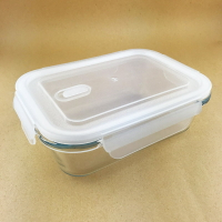 長方玻璃保鮮盒 1000ml 玻璃罐 密封盒 玻璃盒 環保餐盒 野餐盒 廚房收納盒 食物收納 水果盒 生菜盒 飯菜盒