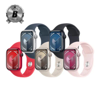 【Apple】B級福利品 Watch Series 9 41公釐鋁金屬錶殼搭配運動型錶帶(GPS版)