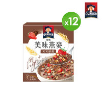 【QUAKER 桂格】桂格美味燕麥-可可鮮莓箱購12盒(46.4gx5包/盒)