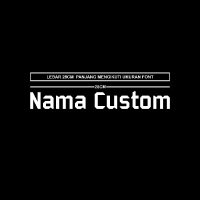 Bar-Bar Store20 Sablon Setrika Polyflex Cutting Custom Nama Lebar 28CM Bisa Huruf Kecil Besar Sablon
