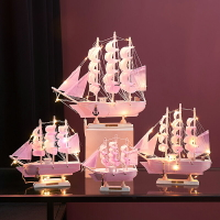 歐式木船裝飾帆船模型擺件工藝品客廳創意擺設一帆風順生日禮物船