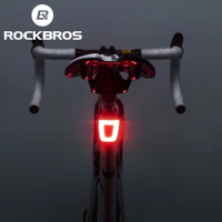 ROCKBROS Bike Light Waterproof Cycling Helmet Taillight Lantern For Bicycle LED USB Rechargeable Safety Night Riding Rear Light