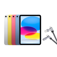 【Apple】2022 iPad 10 10.9吋/WiFi/64G(60W六合一快充線組)