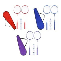 Badminton Rackets Set with Shuttlecocks with Carry Bag Badminton Equipment for Indoor Outdoor Sports Backyard Game Beginners