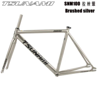 TSUNAMI SNM100 High Quality Retro Frame 700C Aluminum Fixed Gear Frame and Fork Track Fixie Bike 49CM 52CM 55CM 58CM Frameset