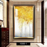 【可開發票】黃金樹 入戶玄關裝飾畫輕奢客廳走廊盡頭壁畫大氣金錢樹掛畫
