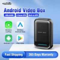 TIMEKNOW CarPlay Ai Box Wireless Android Auto Adapter Android Video TV Box Wireless Apple Car play Dongle HDMI WIFI Android 11