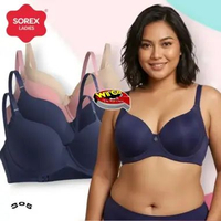 B305 - BRA BUSA ADA KAWAT CUP BESAR 38D - 44D TIGA PENGAIT SOREX 11199D CREAM 44D