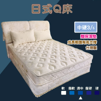 【嘉新名床 日式Q床】雙人５呎(床墊 高支撐彈簧床 適合雙人床架)