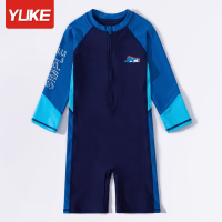 Yuke ชุดว่ายน้ำเด็กรุ่นใหม่เด็กชายแขนยาวแห้งเร็วชุดว่ายน้ำกันแดดชุดว่ายน้ำวันพีซชุดว่ายน้ำนักเรียนขายส่ง 9145