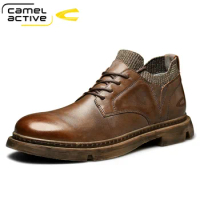 Camel Active New Men's Shoes Genuine Leather Tooling Shoes Men Delicate Cowhide Casual Shoes Non-slip Comfortable Male Footwear