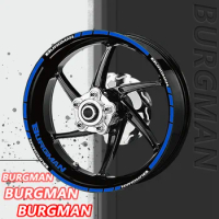 NEW For BURGMAN 650 400 125 200 Motorcycle Waterproof Wheel Hub Reflective Stripe Decals Tire Rim Stickers Burgman400 Burgman650
