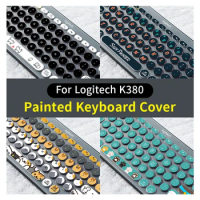 Painted Keyboard Cover for Logitech K380 Colorful Soft Keyboard Film Waterproof Cover