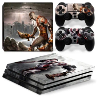 For PS4 Pro God Of War PVC Skin Vinyl Sticker Decal Cover Console DualSense Controllers Dustproof Protective Sticker