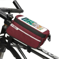 Touch Screen Bicycle cans Bags Cycling MTB Mountain Bike Frame Front Tube Storage Bag for 6.0 inch Mobile Phone
