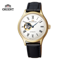 ORIENT STAR 東方之星 CLASSIC 系列 經典鏤空機械錶 皮帶款 金色-30.5mm