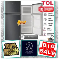 KULKAS 2 PINTU TCL F130 A50 F136A50 F136/130 A50 LOW WATT FAST FREEZING LEMARI ES 2 PINTU TCL F136/1