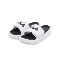 FILA DRIFTER EASE LINEAR 中性休閒拖鞋-白/黑 4-S136Z-013