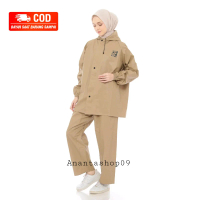 Jas Hujan RAINCOAT Pria Wanita Original  Setelan Baju Celana Bahan Tebal PVC 0,25 Best Quality