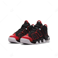 NIKE 耐吉 籃球鞋 運動鞋 女鞋 大童 包覆 緩震 黑紅 FB1344-001 AIR MORE UPTEMPO GS (3K1986)