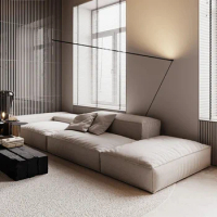 Fabric Special-Shaped Silent Style Furniture Sofa Technology Cloth Sofa Small Apartment Tofu Block Straight Row Cloth Sofa