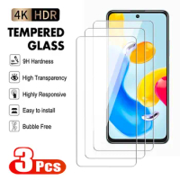 3Pcs Full Cover Tempered Glass For Redmi 11 Screen Protector Redmi Note 11 Pro Plus 11T 11S 11E 11SE Transparent Protective Film