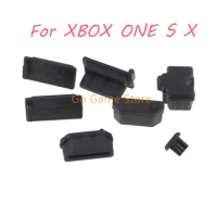 50sets For XBOXONE Slim Gaming Console Silicone Dust Proof Pack Kits Dust Protective Cover Case Jack Stopper For Xbox One S X
