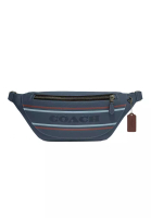 COACH COACH Warren Belt Bag With Coach Stripe Gunmetal/Denim Multi CH000