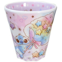 小禮堂 迪士尼 史迪奇 無把美耐皿杯 塑膠杯 兒童水杯 270ml (紫 糖果)