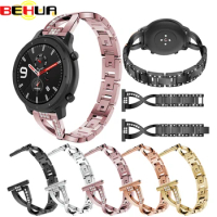 Straps For XIAOMI Huami Amazfit GTR 42mm Smart watch Band Metal Crystal Watch Wrist Straps For Amazfit GTS Watchband Bracelet