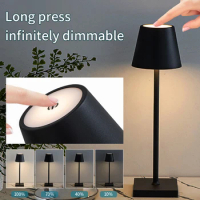 LED Table Lamps For Room Rechargeable Wireless Desk Lamp Study Office Light Waterproof Touch Lamp Bedside Table For Bedroom Bar