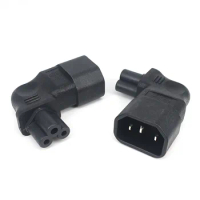 Universal Power Adapter IEC 320 C14 to C5 Adapter Converter Vertical Right Angle IEC320 C5 to C14 AC Power Plug Socket Connector