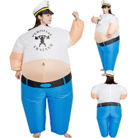 免運 快速出貨 聚會派對年會創意演出服裝搞笑胖子道具船長海軍大力水手充氣衣服 交換禮物 母親節禮物