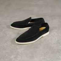 Sepatu LORO PIANA SUMMER WALK SUEDE NAVY LOAFER 100% ORIGINAL Size 42