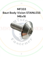 2 PCS Baut L Cover Body Vixion M6x16 STAINLESS 6X16 Payung Kunci L5 Stenlis Steel Xride X Ride 6mm B