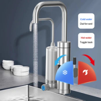 Electric Kitchen Water Heater Tap with Filter Instant Hot Water Faucet Heater Cold Heating Faucet Instantaneous Water Heater