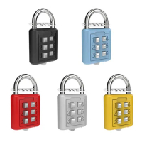 6 Digit Button Password Lock Metal Anti-theft Combination Lock Luggage Padlock Backpack Zipper Lock Dormitory Cabinet Lock