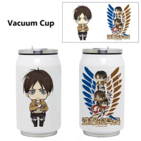 Japan Anime Game Attack On Titan Vacuum Cup Eren Jaeger Cosplay Coffee Mug Cola Shape Water Can with Nipple Kids Boyfriend Gift