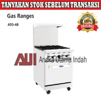 Cookrite ATO-4B Gas Open Burner With Oven - Kompor Komersial 4 Burner + Oven Low Pressure Body Stain