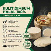 Kulit Dimsum 100% Halal 10cm isi 100pcs Kulit Pangsit Rebus Dumpling Gyoza Premium Tipis Lentur Tida