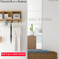 [BEC] Cermin DROMMARE Acrylic Plastic Stiker Tempel Wallpaper Kaca Kamar Mandi / Tidur Mirror Dindin