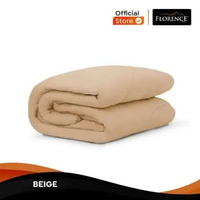 FLORENCE Microfiber Plain Blanket / Bed Cover / Selimut Beige